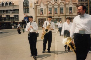 1998 Gianni Vancini e Piero Artioli in Croazia con la Filarmonica