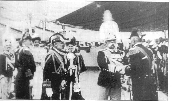 il re umberto i in visita alla marina 1898
