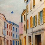 Via Milazzo dipinta da Giuliana Mecugni