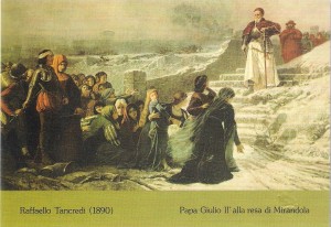 Papa Giulio II assedia Mirandola - Dipinto di Raffaello Tancredi