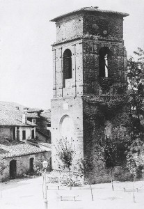 Mirandola Torre delle Ore o dell'orologio abbattuta nel 1888