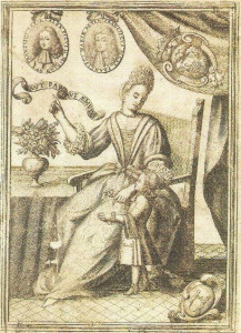 L'infante Francesco Maria con la reggente Brigida Pico