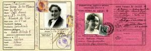 Documenti personali di Maria Frassinesi: carta d'identità del 14 marzo 1945 e tessera ferroviaria del 23 febbraio 1923