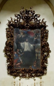 Ancona del dipinto di s.Luigi Gonzaga intagliata da F.Brancolini e G.B.Salani.