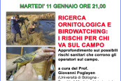 locandina webinar 11-01-2022 RICERCA ORNITOLOGICA E BIRDWATCHING I RISCHI PER CHI VA SUL CAMPO