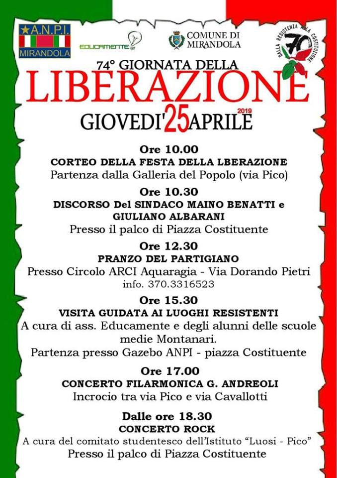 25 Aprile - Festa della Liberazione a Mirandola - AL BARNARDON