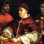 Raffaello-Ritratto-di-papa-Leone-X-con-i-cardinali-Giulio-de-Medici-e-Luigi-de-Rossi-1518-ca-Galleria-degli-Uffizi-Firenze-e1512059651481