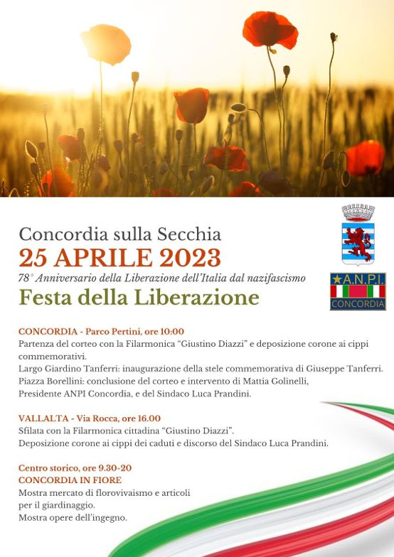 25 aprile Locandina programma commemorazioni 25 aprile 2023